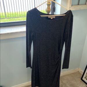 LOFT Charcoal Long Sleeve Dress